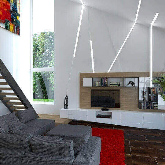 Design led világítás ledprofil Design led világítás falba épített ledprofillal